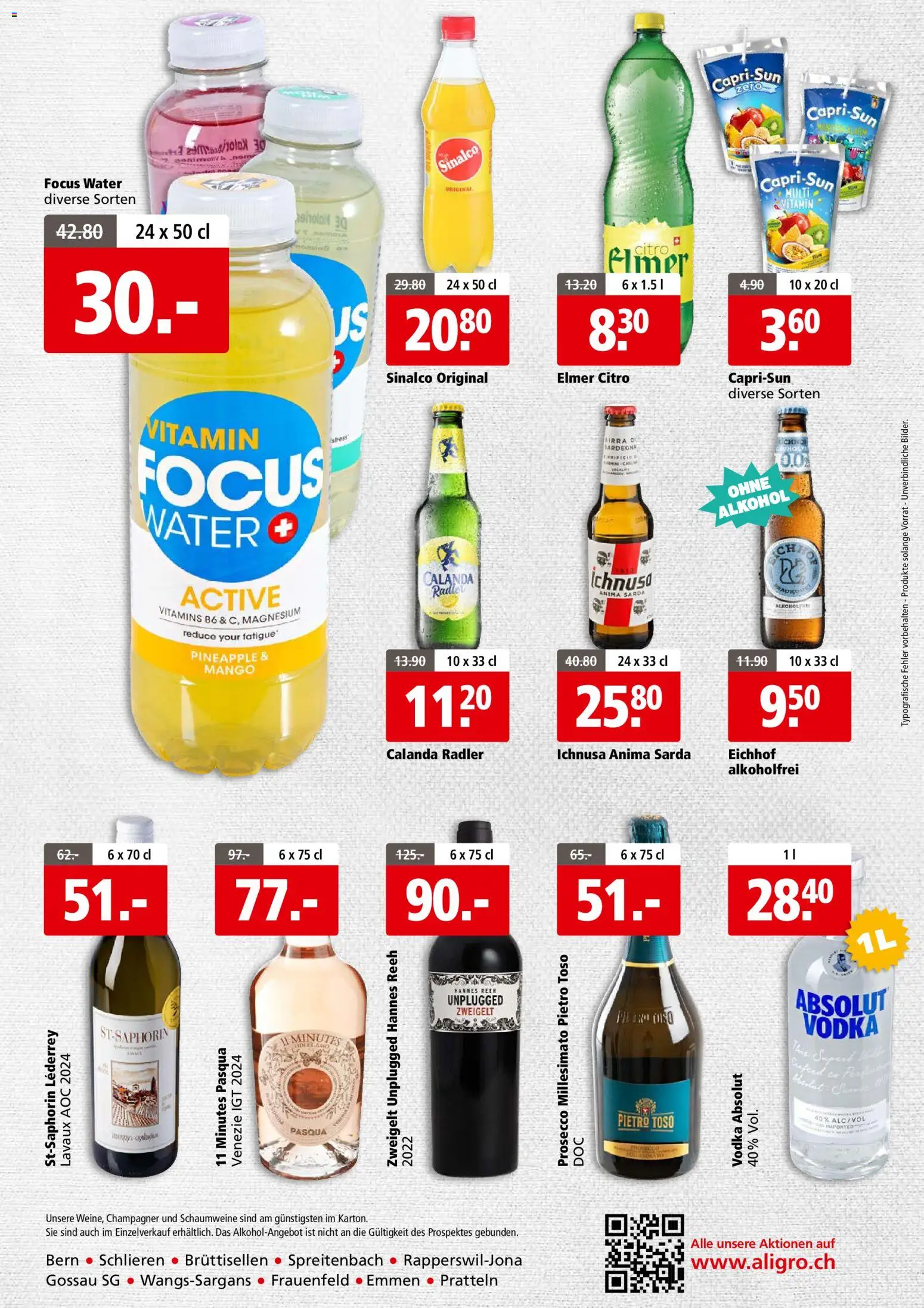 Aligro aktionen Business Schlieren, Gossau SG, Frauenfeld, Rapperswil-Jona, Sargans, Bern – gültig ab 06.07.2026 | Seite: 4 | Produkte: Mango