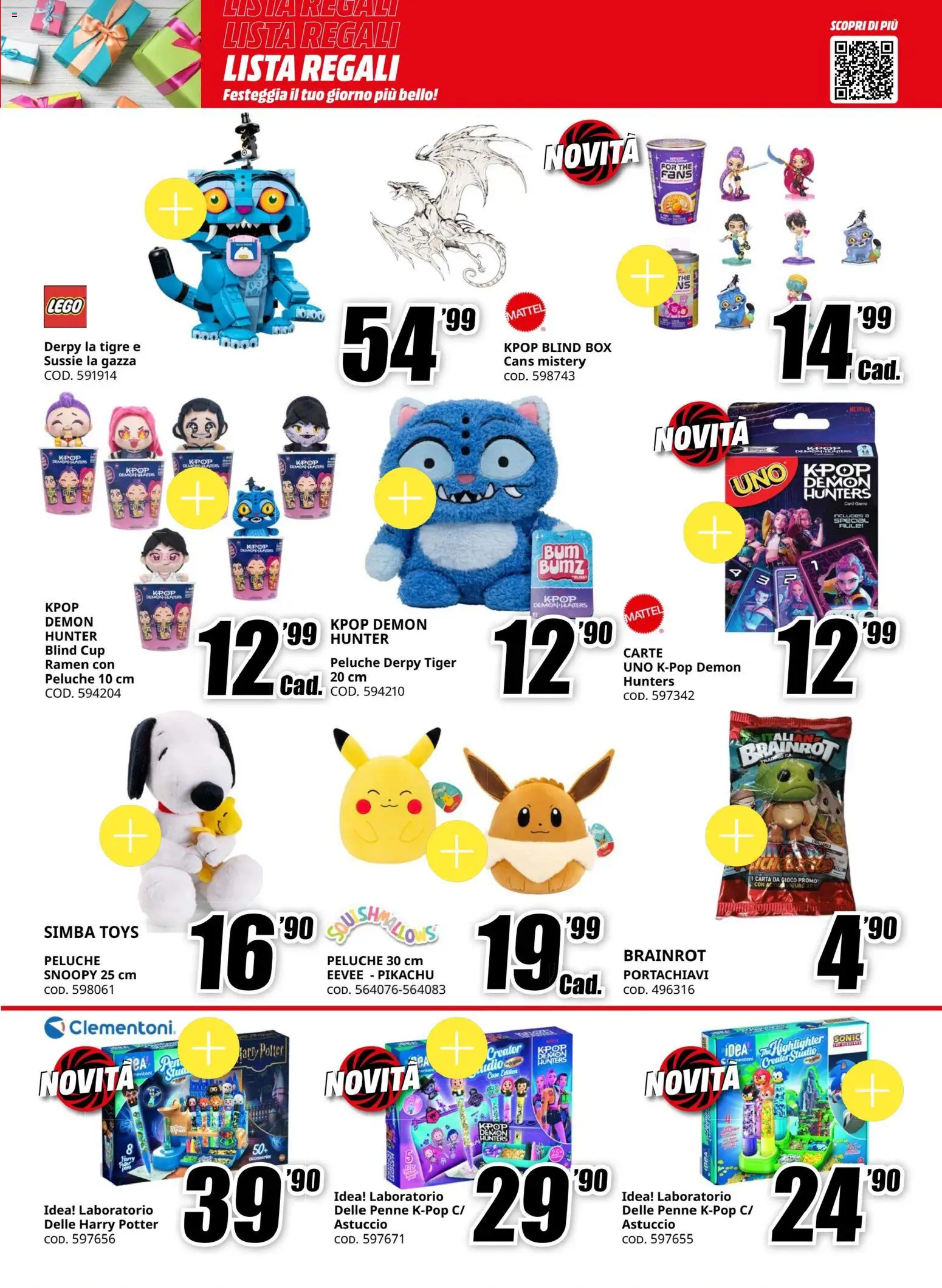 Volantino Media World del 25/10/2026 | Pagina: 9 | Prodotti: Peluche, The, Astuccio, LEGO