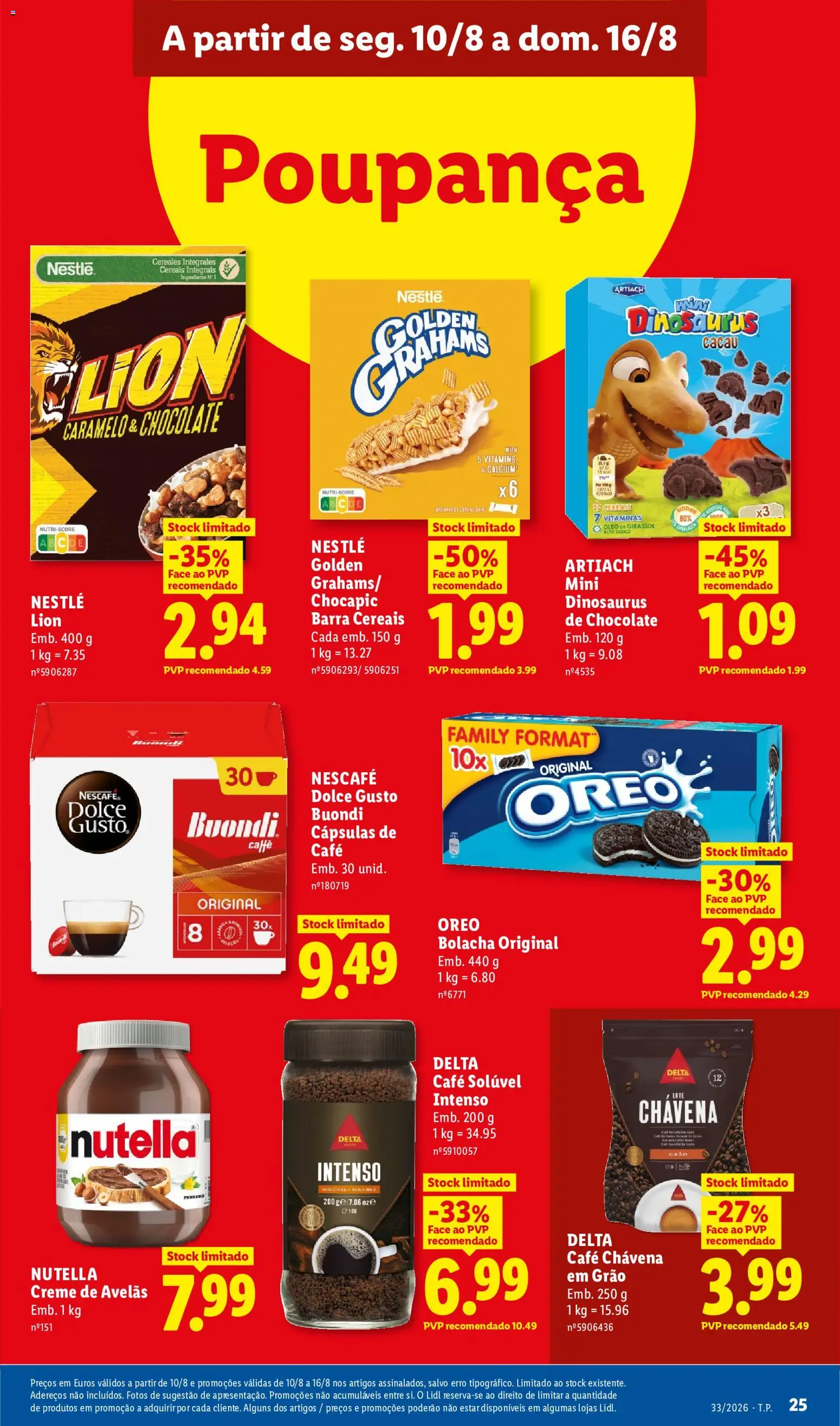 Lidl folheto │ válido de 10/08/2026 | Página: 25 | Produtos: Avelãs, Nutella, Cacau, Chocolate