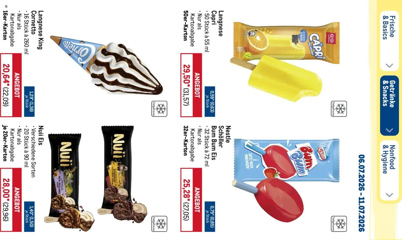 Metro Prospekt – gültig ab 06.07.2026 | Seite: 24 | Produkte: Nuii eis, Langnese, Eis