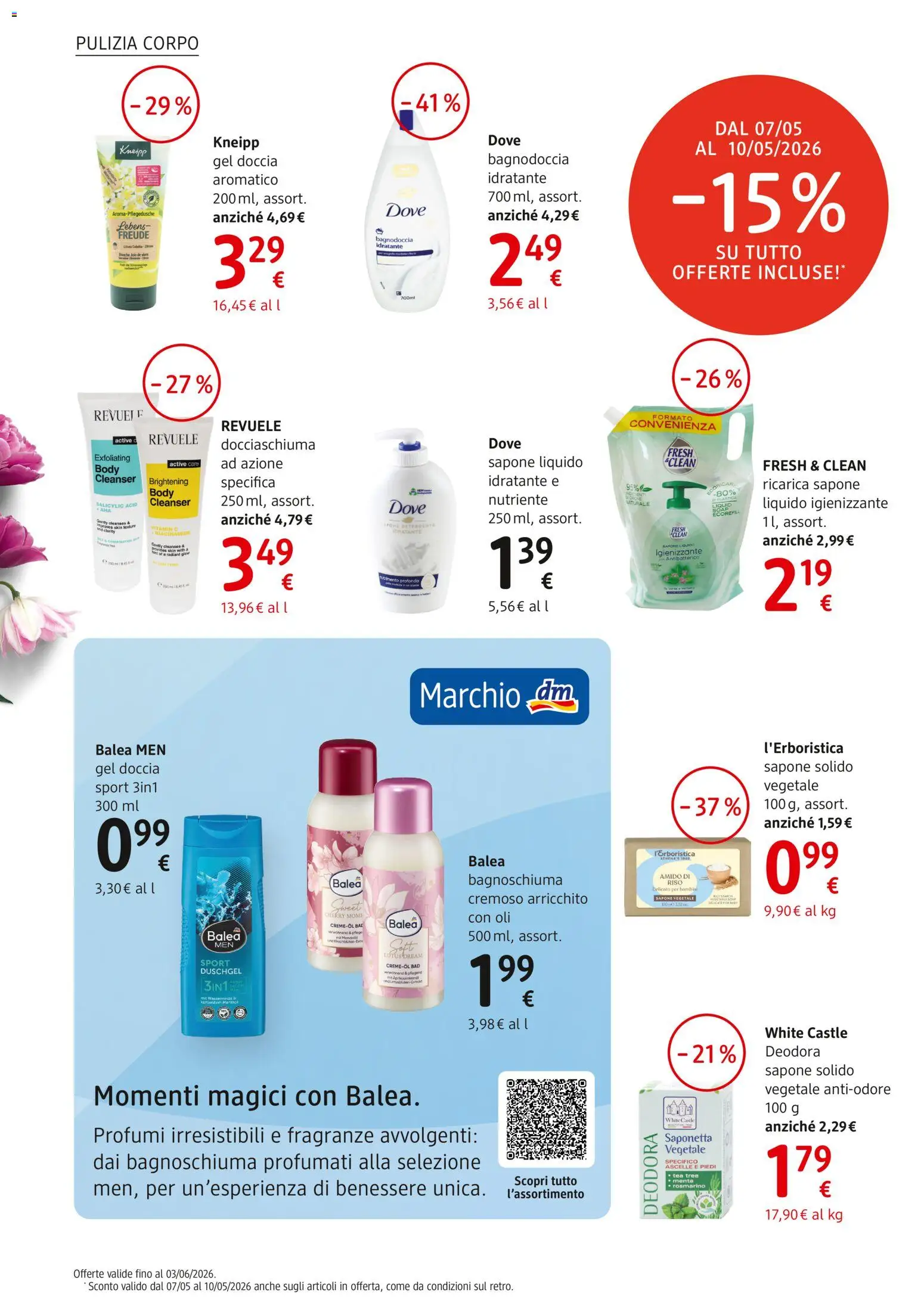 Volantino dm drogerie markt del 07.05.2026 | Pagina: 6 | Prodotti: Rosmarino, Sapone, Riso, Detergente