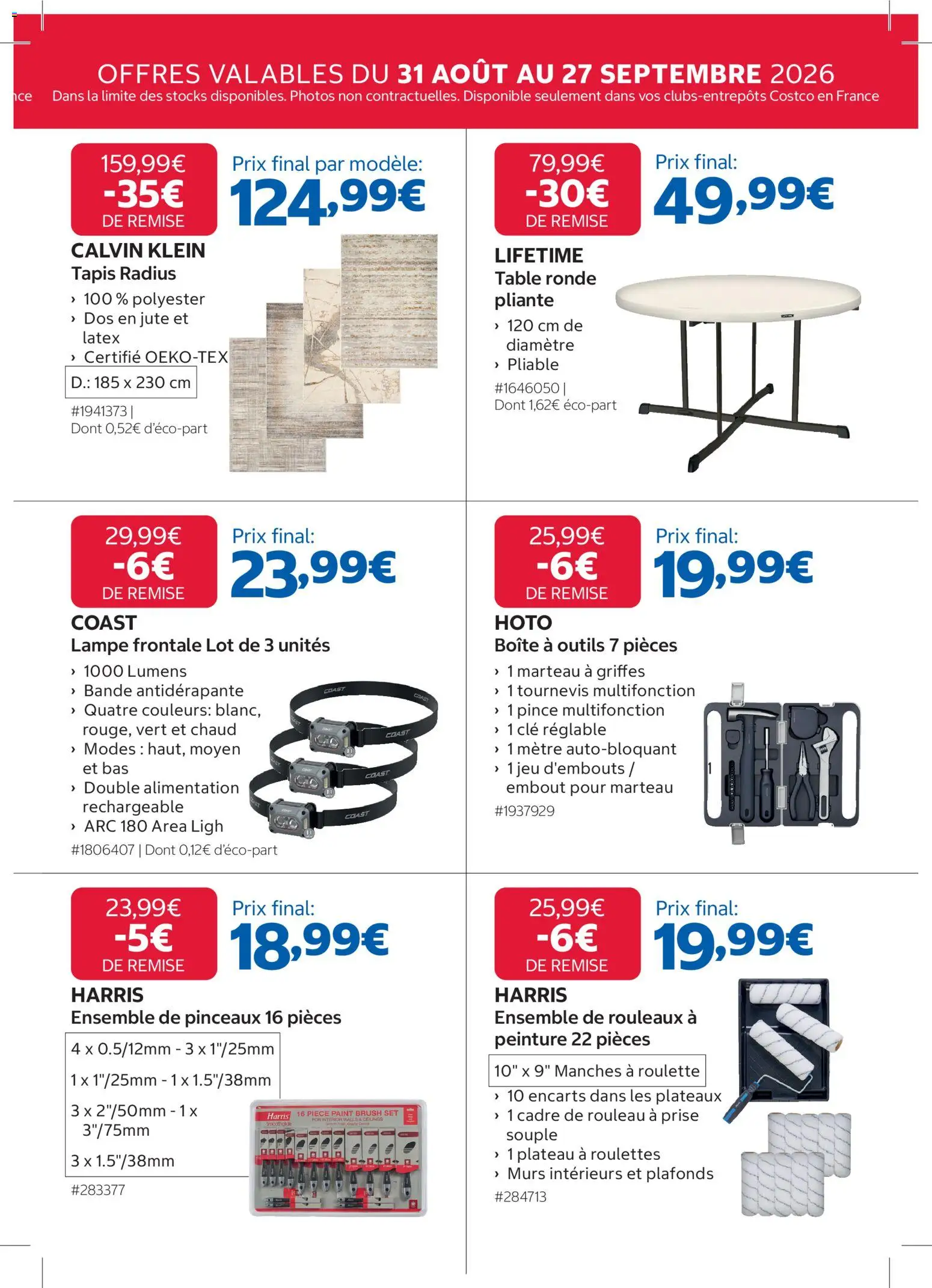 {H1} | Page: 5 | Produits: Mètre, Lampe frontale, Lampe, Pince