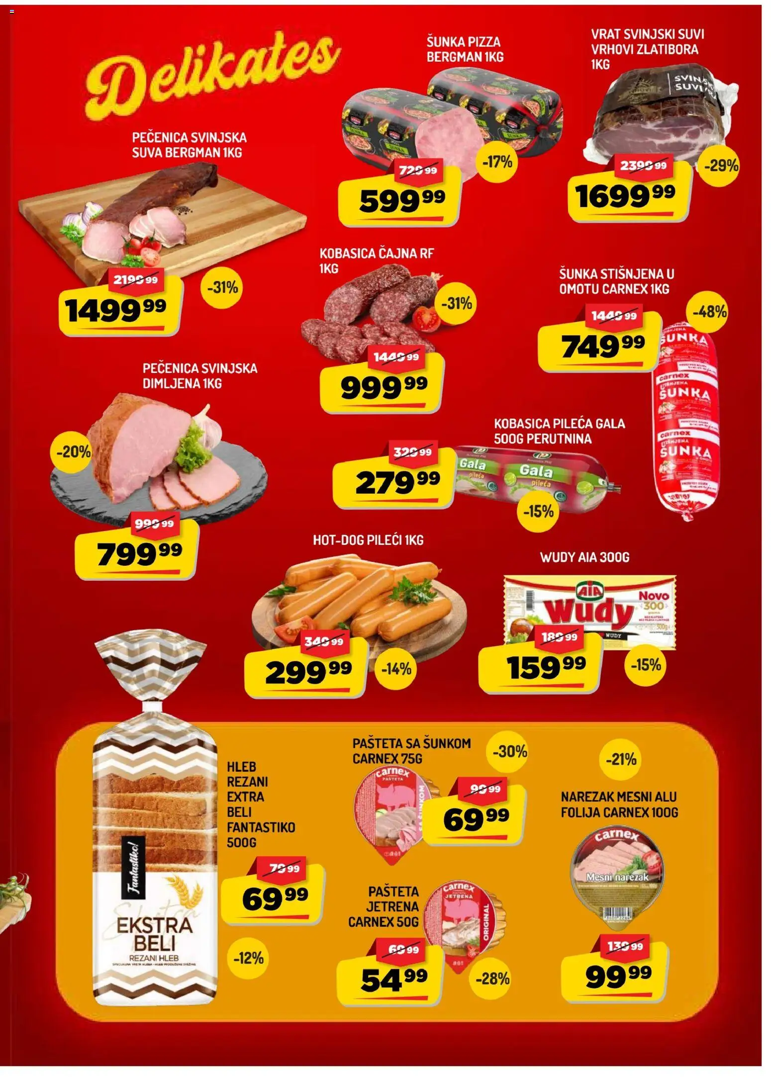 Aman katalog - važi od 04.09.2026 | Strana: 3 | Proizvode: Rezani hleb, Hot dog, Mesni narezak, Pašteta