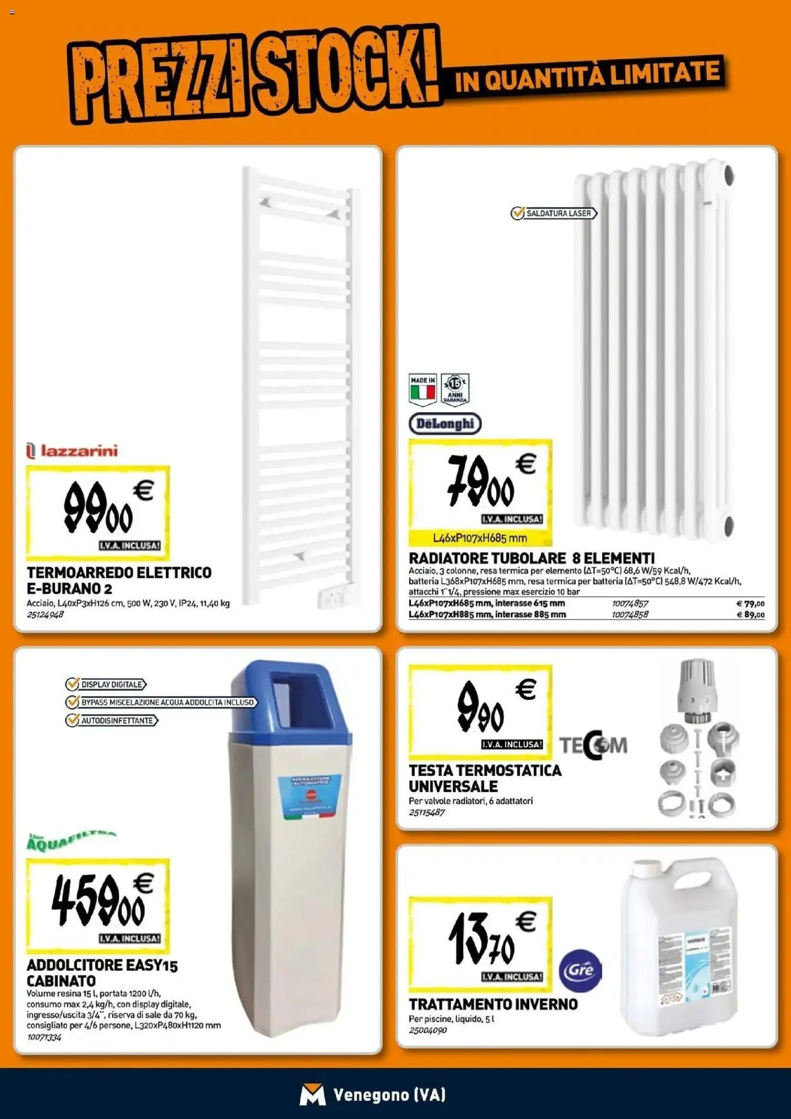 Nuovo TECNOMAT - Straordinari prezzi stock! dal 24/09/2026 > offerte anteprima 🛍️ | Pagina: 6 | Prodotti: Acqua, Sale, Batteria
