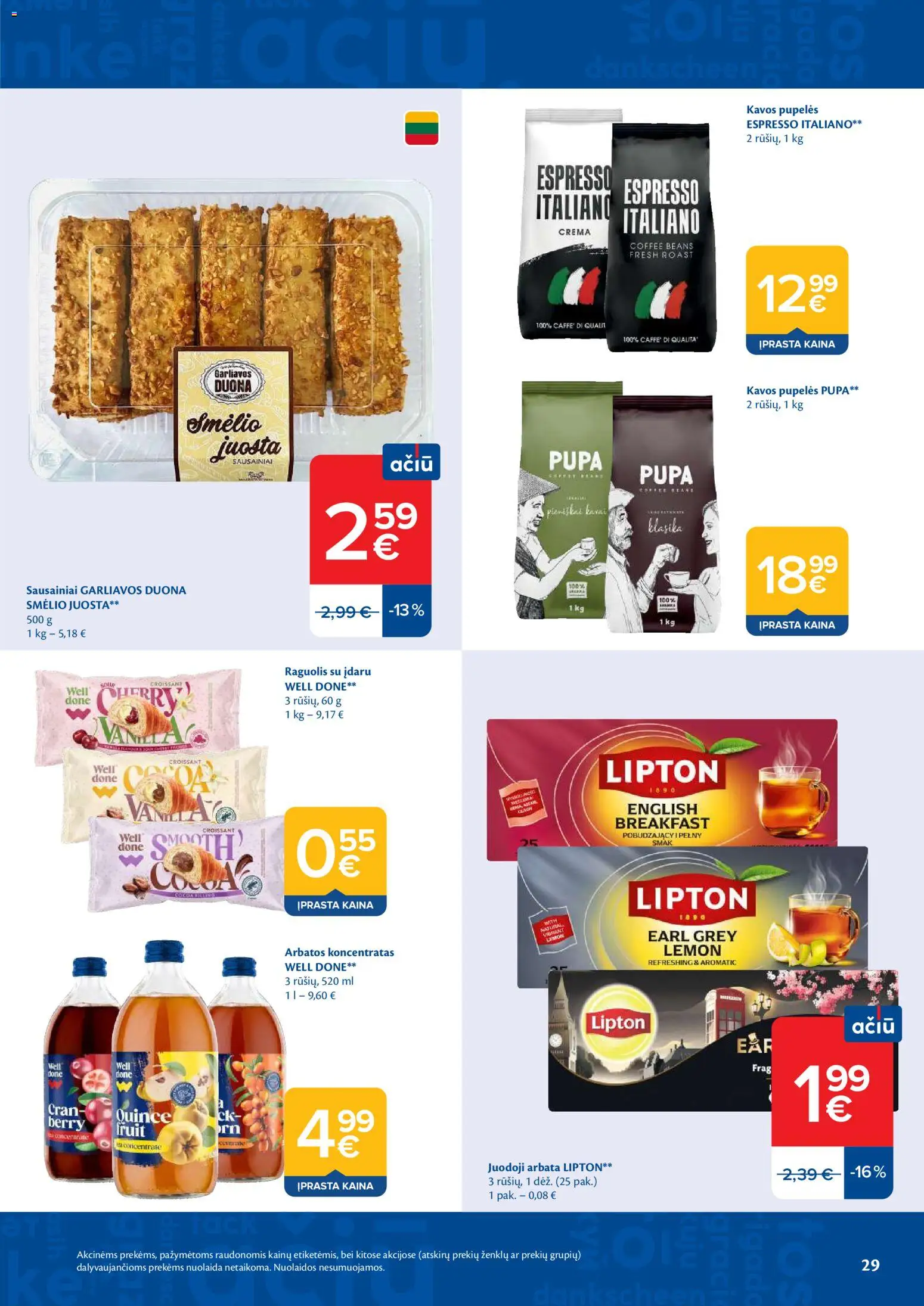 MAXIMA akcijos nuo 19.05.2026 | Puslapis: 29 | Prekių: Sausainiai, Pupelės, Kavos pupelės, Duona