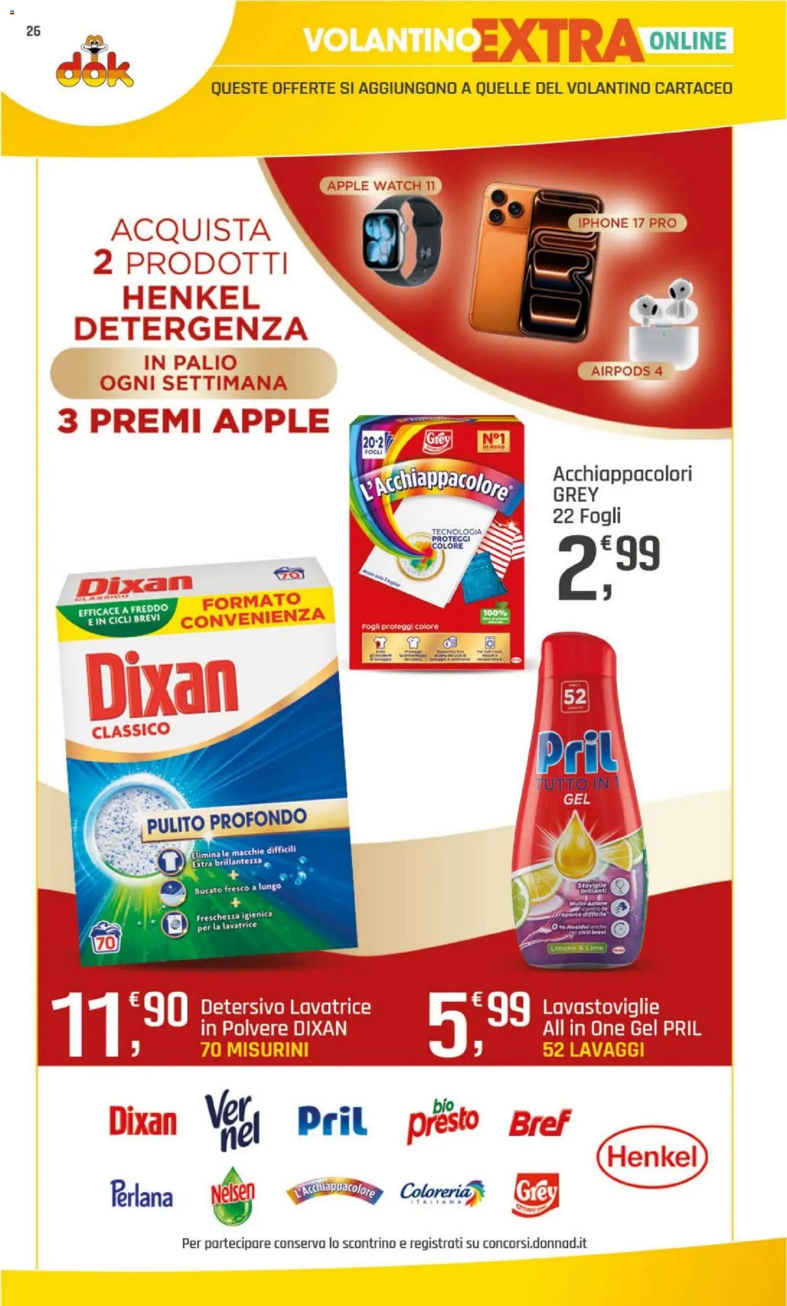 Volantino DOK del 09/07/2026 | Pagina: 26 | Prodotti: Lime, Lavastoviglie, Apple Watch, Airpods