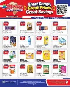 Africa Cash & Carry specials catalogue – valid from 29/08/2026
