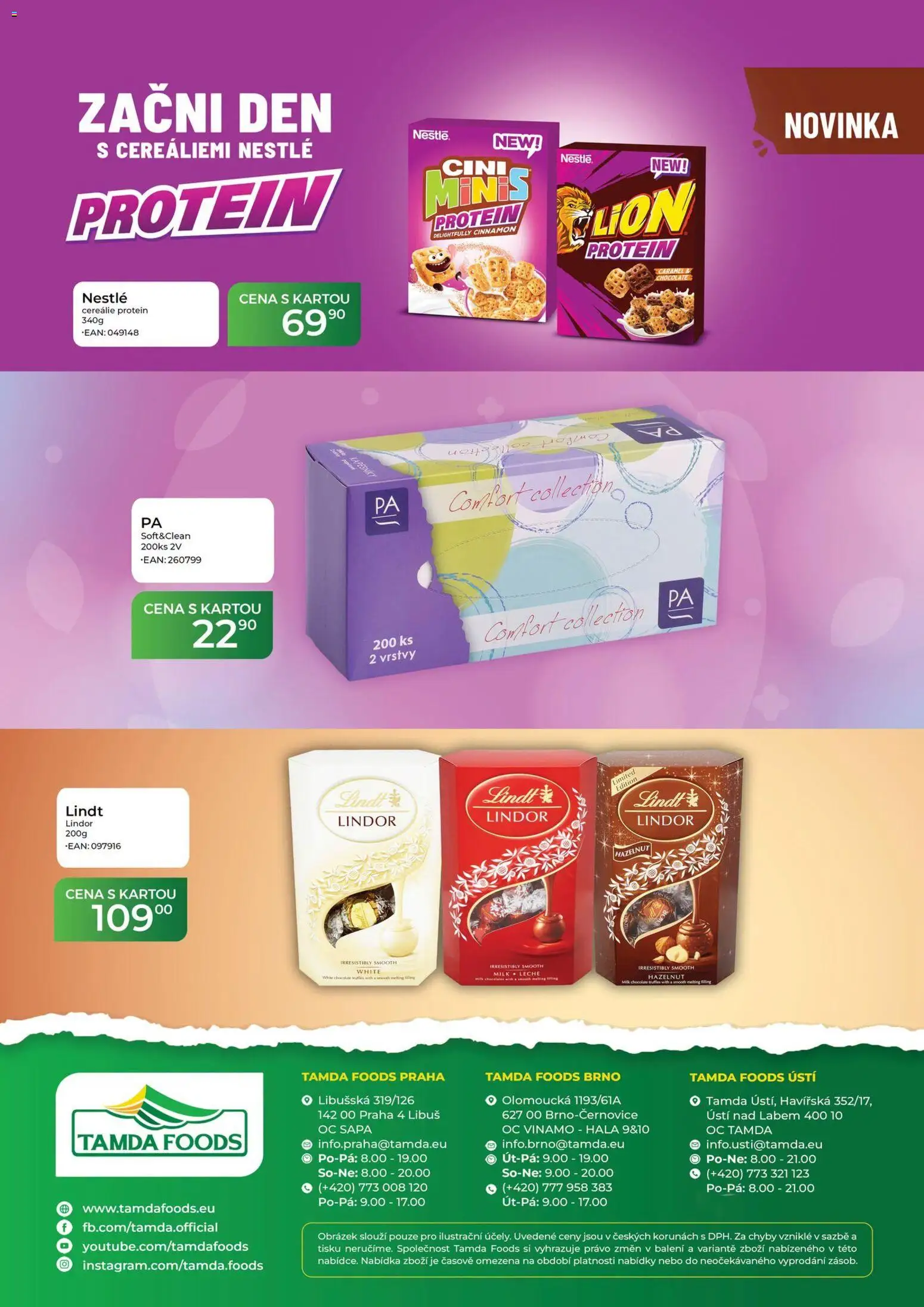 Tamda Foods leták od 24.06.2026 | Strana: 60 | Produkty: Lindor, Lindt, Lindt lindor, Protein