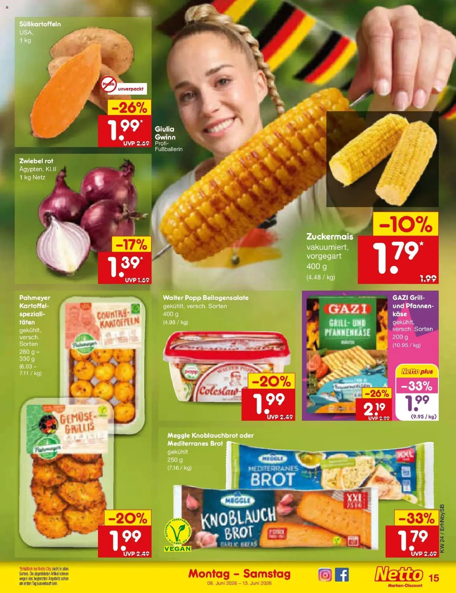 Netto Marken-Discount Prospekt Metten – gültig ab 08.06.2026 | Seite: 23 | Produkte: Grill, Käse, Kartoffeln, Knoblauch