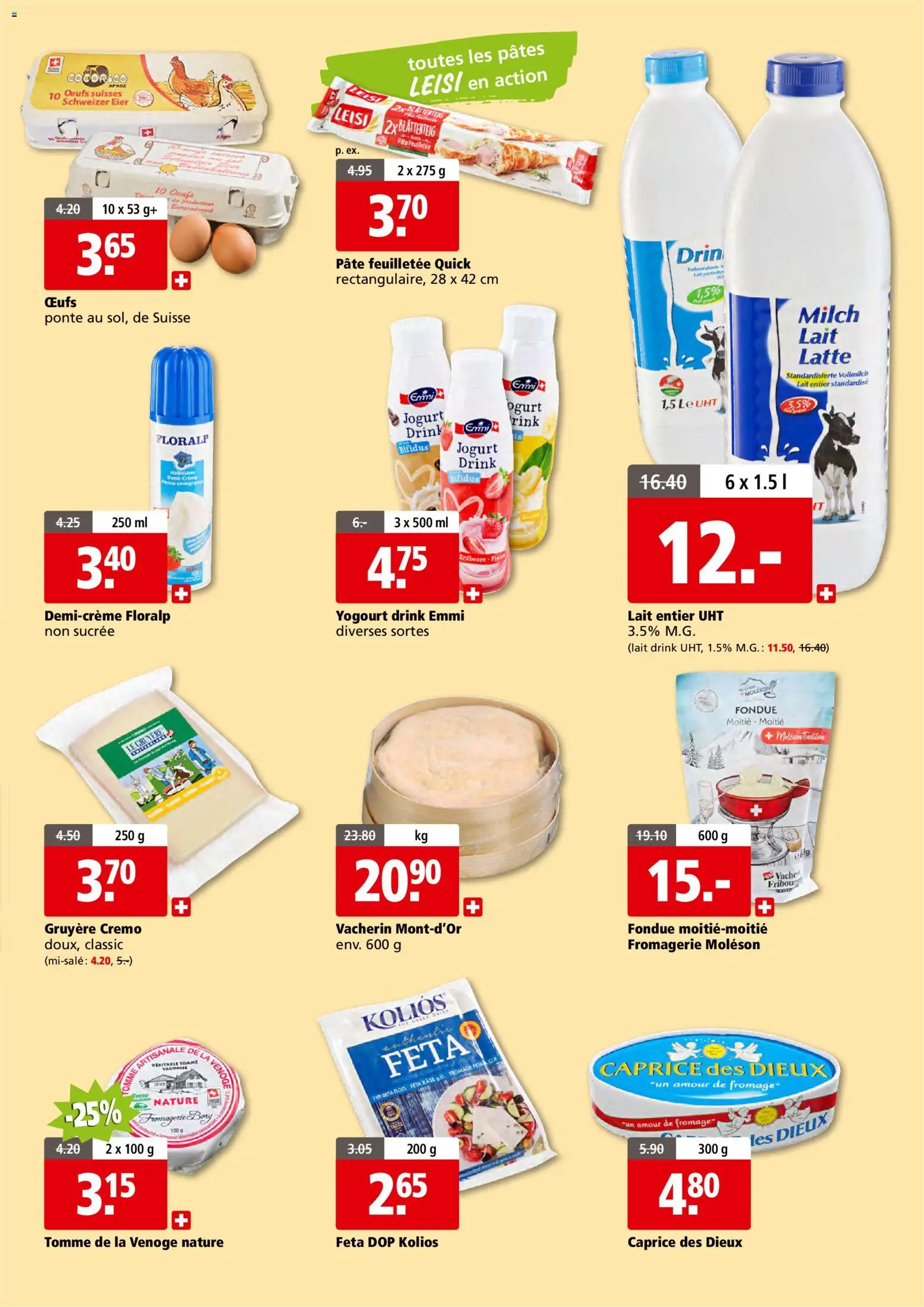 Aligro aktionen Gourmand Chavannes, Matran, Genf, Sitten – gültig ab 26.10.2026 | Seite: 7 | Produkte: Milch, Käse, Fondue, Creme