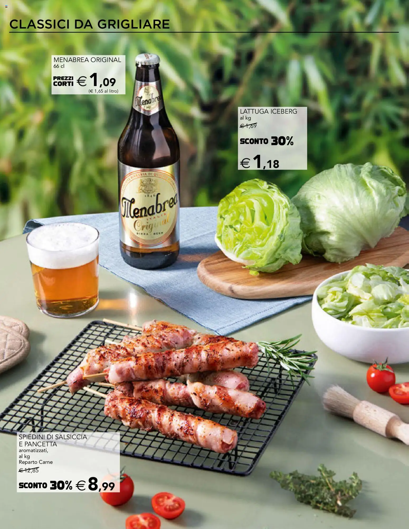Volantino Esselunga S del 28.05.2026 | Pagina: 2 | Prodotti: Pancetta, Salsiccia, Lattuga, Spiedini
