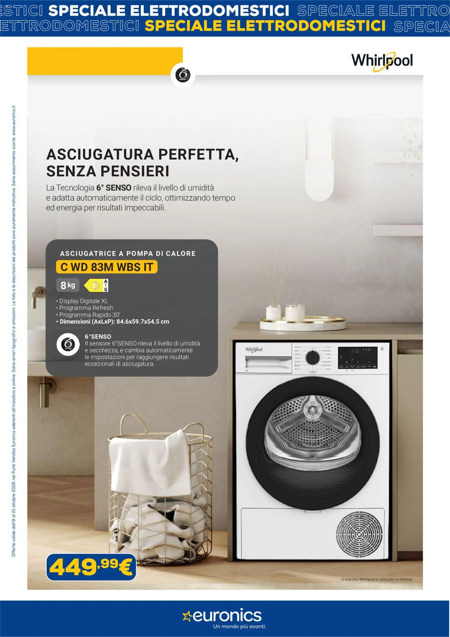 Volantino Euronics del 08/10/2026 | Pagina: 3 | Prodotti: Asciugatrice