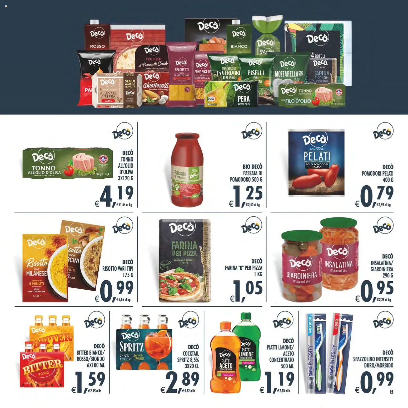 Volantino Decò del 11/08/2026 | Pagina: 17 | Prodotti: Pomodoro, Limone, Farina, Aceto di vino