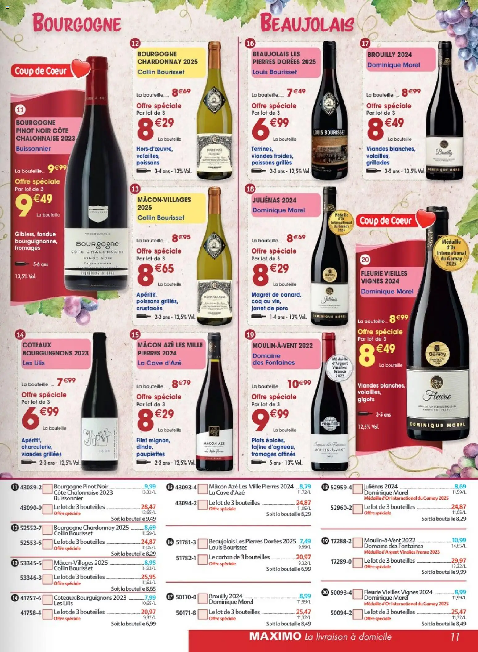 {H1} | Page: 11 | Produits: Jarret de porc, Brouilly, Bourgogne, Bouteille