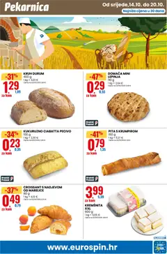 KRUH DURUM, 400 g - Pregled kataloga iz trgovine Eurospin, vrijedi od 14.10.2026 | Stranica: 11