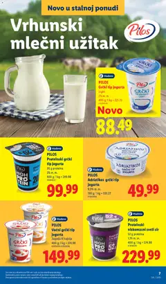 PILOS Voćni grčki tip jogurta Jagoda ili kajsija, 400 g; 1 kg = 374.98 - pregled Lidl kataloga - važi od 03.08.2026 | Strana: 7