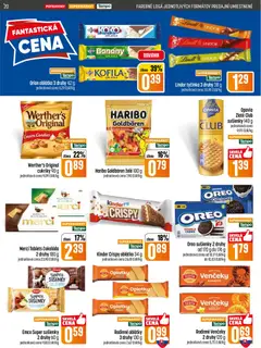 COOP Jednota leták platný od 21.05.2026 | Strana: 20 | Produkty: Lindt, Kinder, Cukríky, Kakao