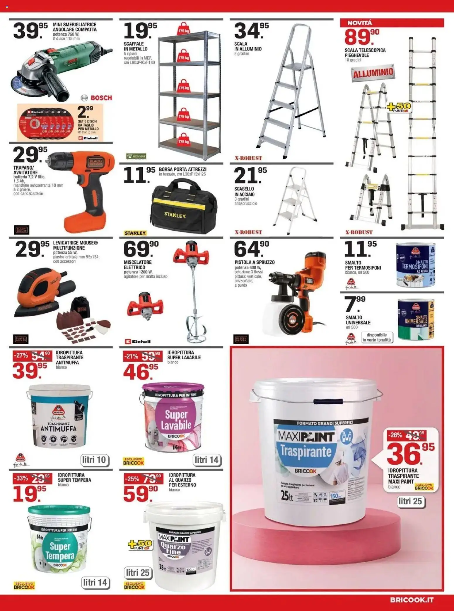 Volantino Brico OK del 09/07/2026 | Pagina: 7 | Prodotti: Porta, Avvitatore, Pittura, Smerigliatrice