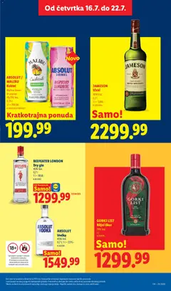 Lidl katalog - pregled Lidl kataloga - važi od 16.07.2026 | Strana: 43 | Proizvode: Ananas, Dry gin, Gin, Pica