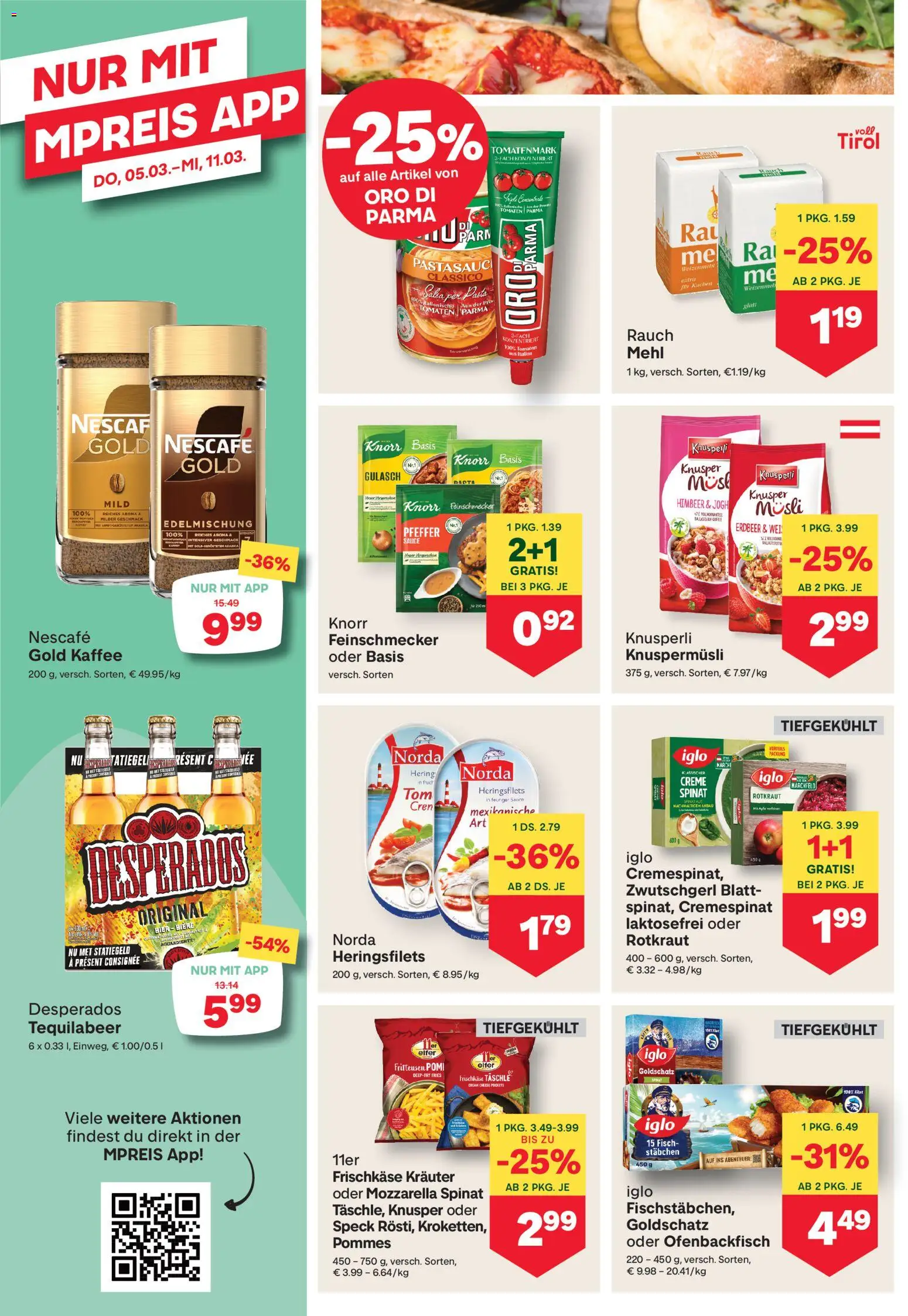 MPREIS Flugblatt gültig ab 05.03.2026 | Seite: 8 | Produkte: Pfeffer, Creme, Tomaten, Fisch