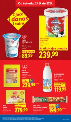 PILOS Edamer sir, U komadu 250 g; 1 kg = 919.96 - pregled Lidl kataloga - važi od 24.09.2026 | Strana: 29