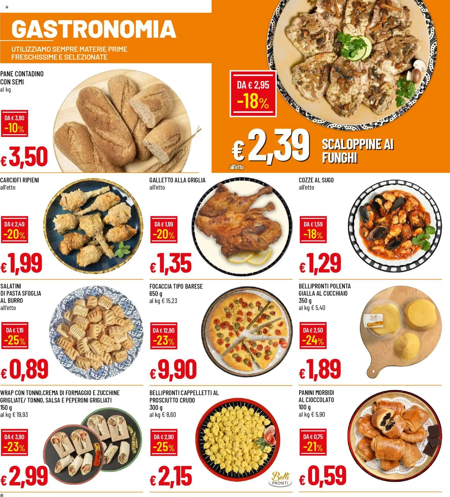 Volantino Galassia del 02/11/2026 | Pagina: 8 | Prodotti: Cioccolato, Formaggio, Carciofi, Sugo