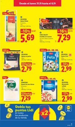 Vista previa MILBONA Queso Edam, En lonchas. 1 kg válido desde el 31/08/2026 | Página: 11