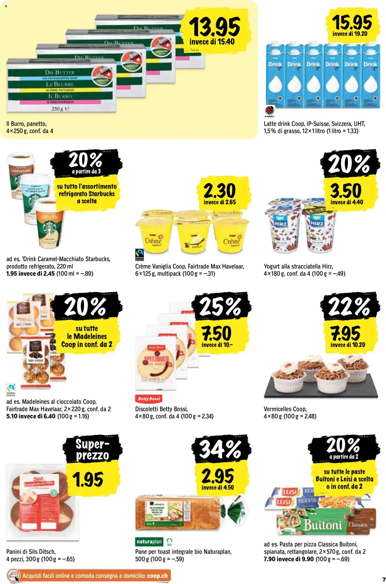 Coop aktionen IT – gültig ab 10.09.2026 | Seite: 7 | Produkte: Madeleines, Pane, Butter, Creme