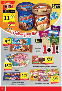 Pogląd oferty "Gram Market gazetka" - ważna od 24.06.2026 | Strona: 10 | Produkty: Wafelki, Cukierki, Ciastka, Lody