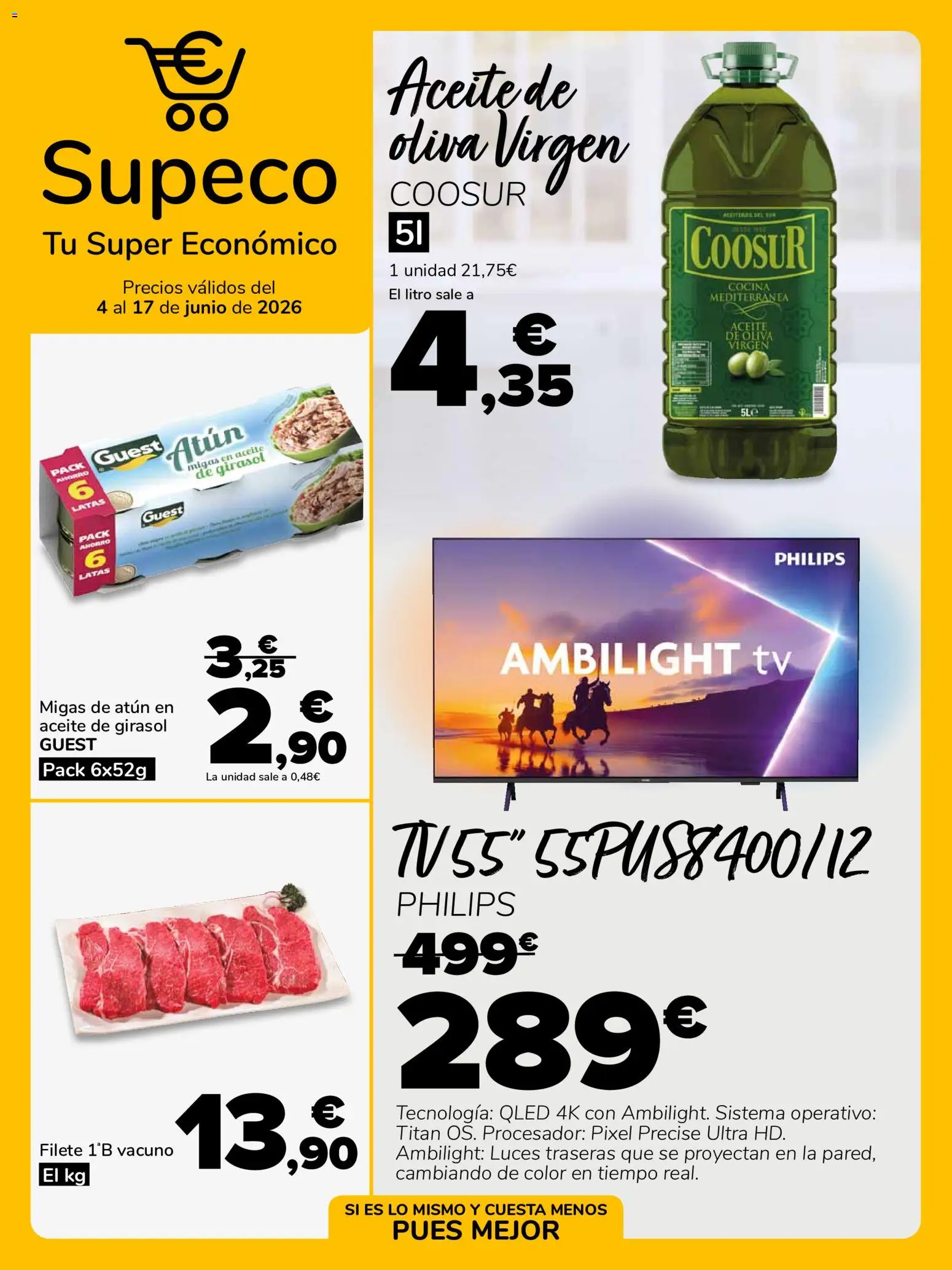 Supeco folleto │ válido desde el 04.06.2026 | Página: 1 | Productos: Aceite, Aceite de girasol, Cocina, Filete