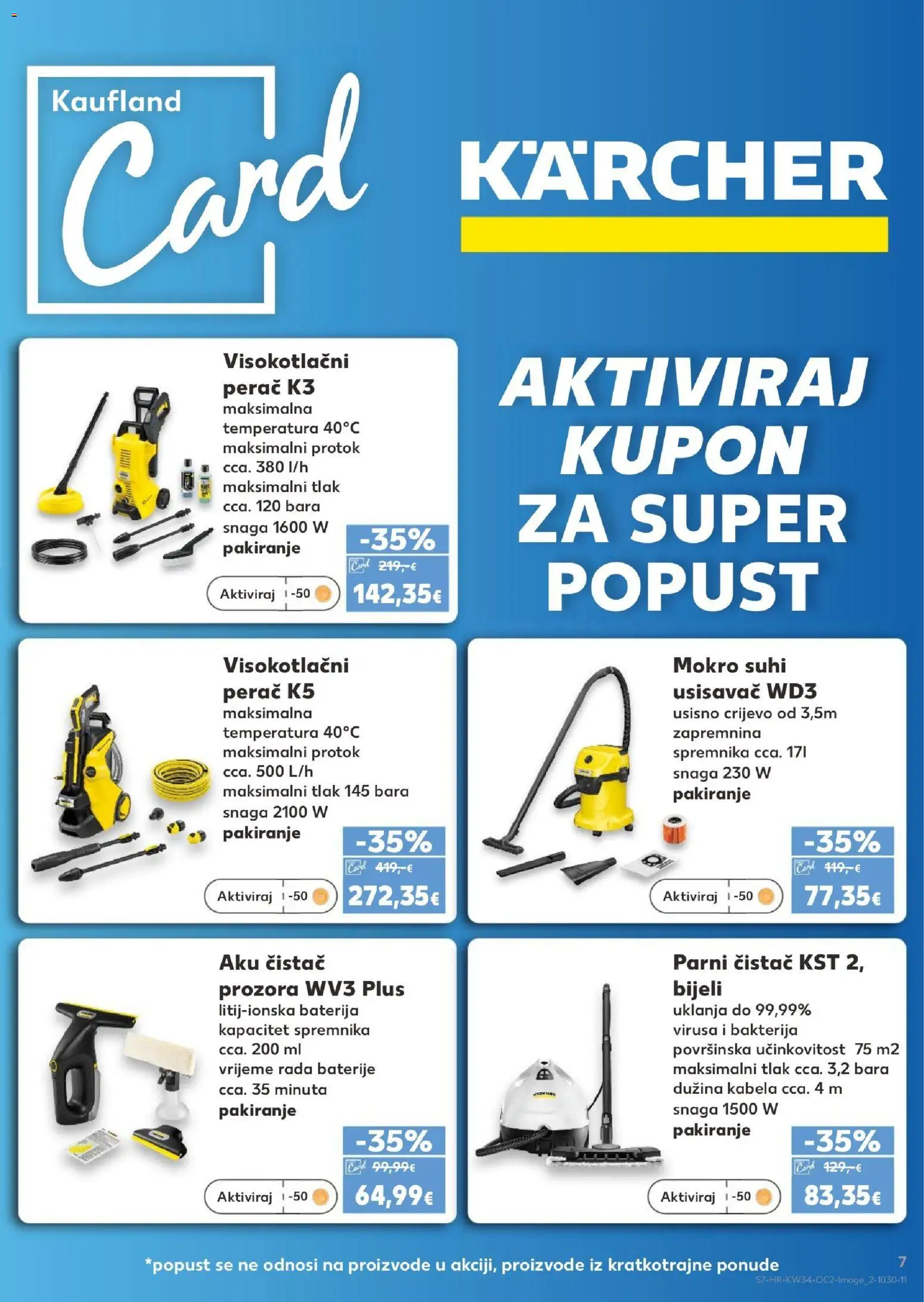 Kaufland katalog | vrijedi od 19.08.2026 | Stranica: 7 | Proizvodi: Usisavač, Baterije, Kärcher, Parni čistač