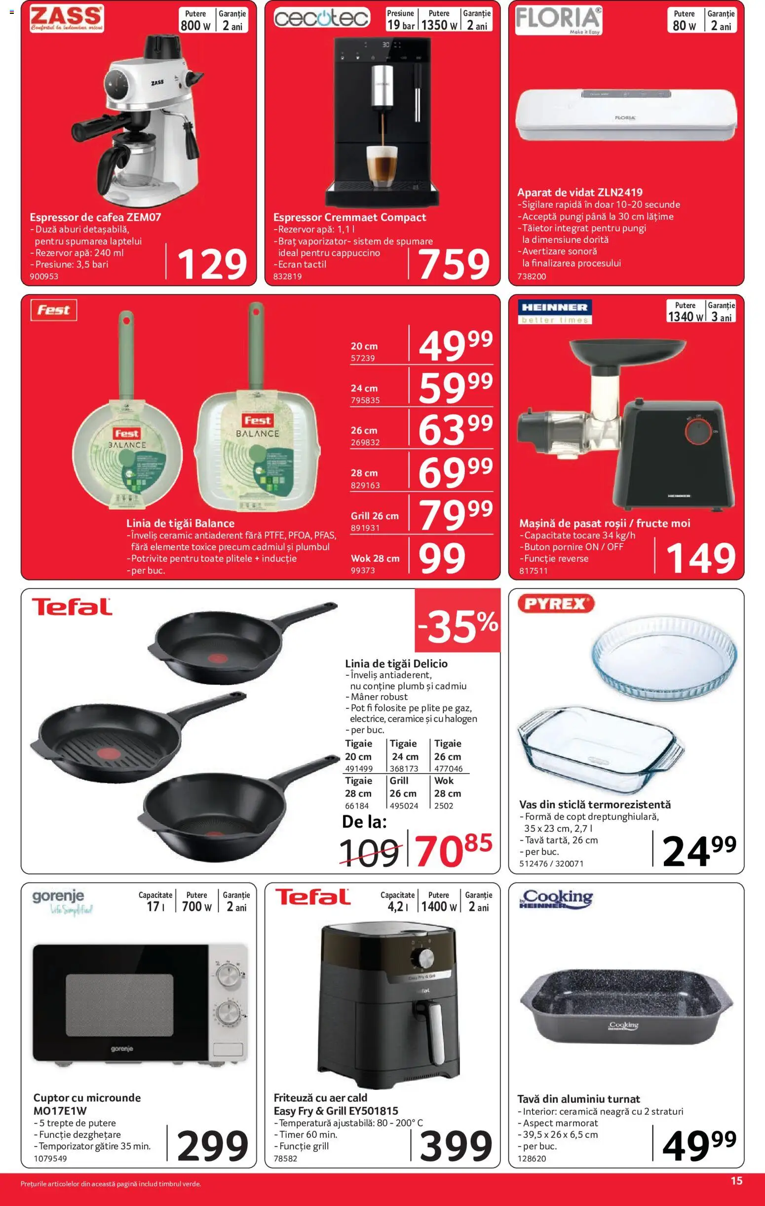 Noul catalog Selgros – valabil de la 07.08.2026 | Pagină: 15 | Produse: Espressor, Friteuză, Cafea, Apă