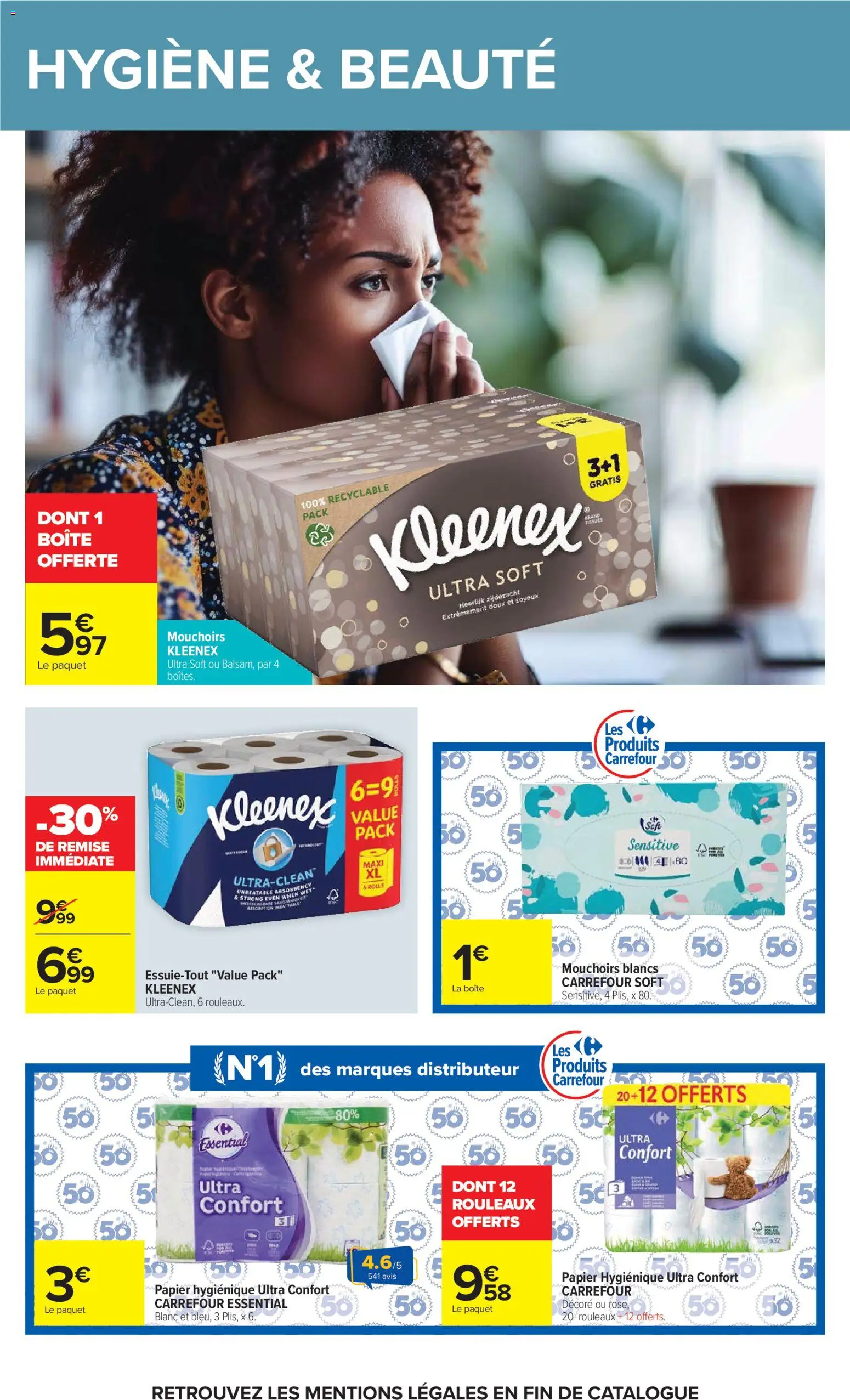 {H1} | Page: 50 | Produits: Essuie-tout, Mouchoirs, Hygiène, Distributeur