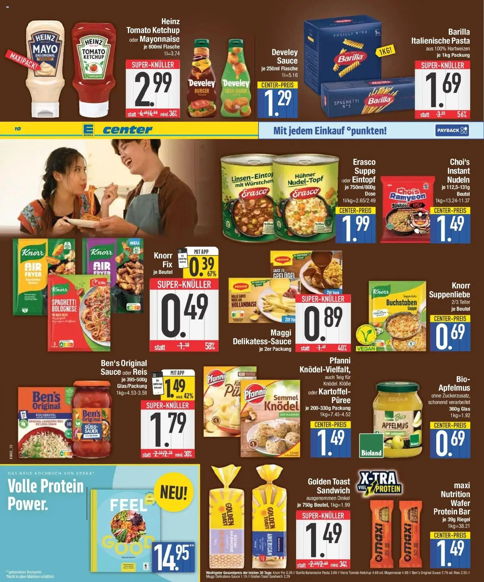E center Prospekt München (ab 28.09.2026) zum Blättern | Seite: 10 | Produkte: Maggi, Barilla, Toast, Spaghetti