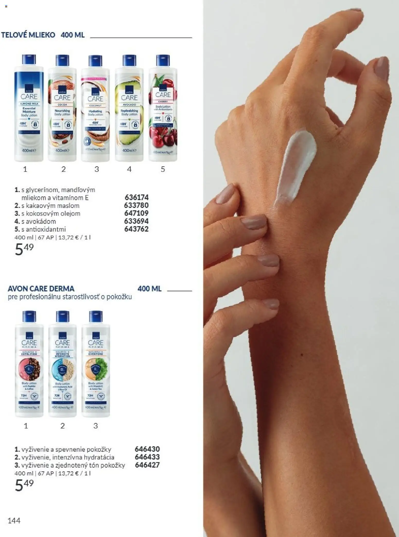 Nové Avon akcie – leták je platný od 01.08.2026 | Strana: 144 | Produkty: Mlieko, Telové mlieko