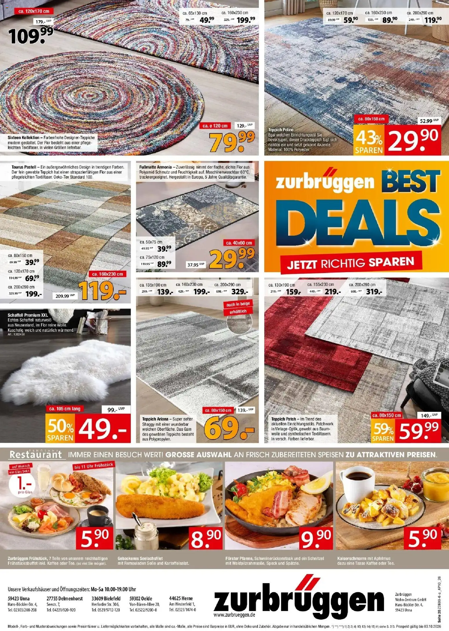 Zurbrüggen - Zurbrüggen: Best Deals (ab 19.09.2026) zum Blättern | Seite: 20 | Produkte: Kaffee, Teppich, Schnitzel, Apfelmus
