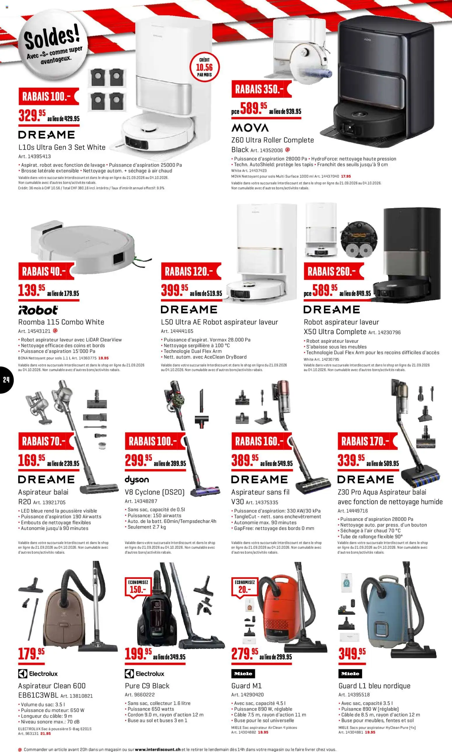 Interdiscount aktionen FR – gültig ab 21.09.2026 | Seite: 24 | Produkte: Miele, Dyson