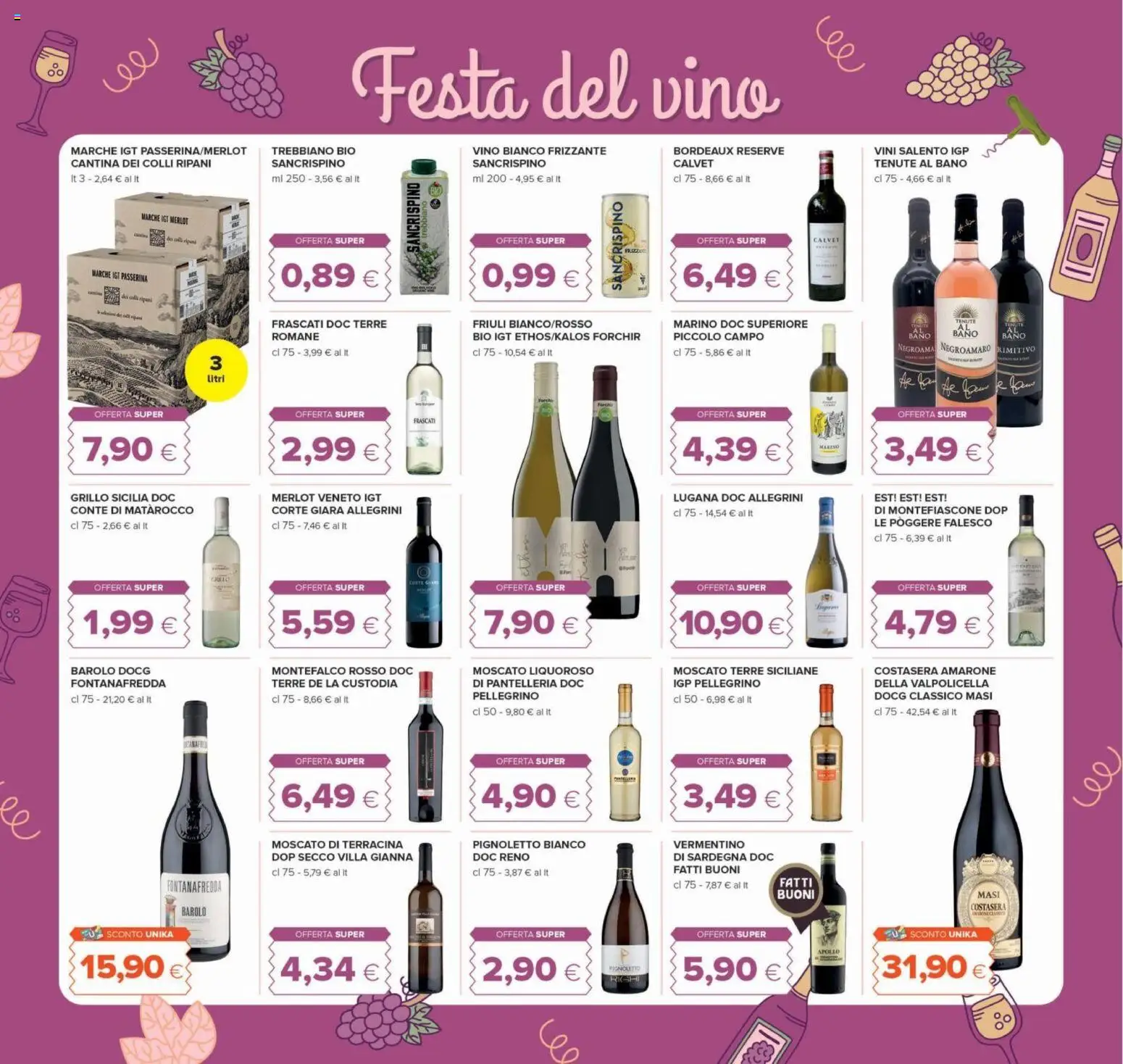 Volantino Oasi del 22/10/2026 | Pagina: 20 | Prodotti: Vino, Vino bianco