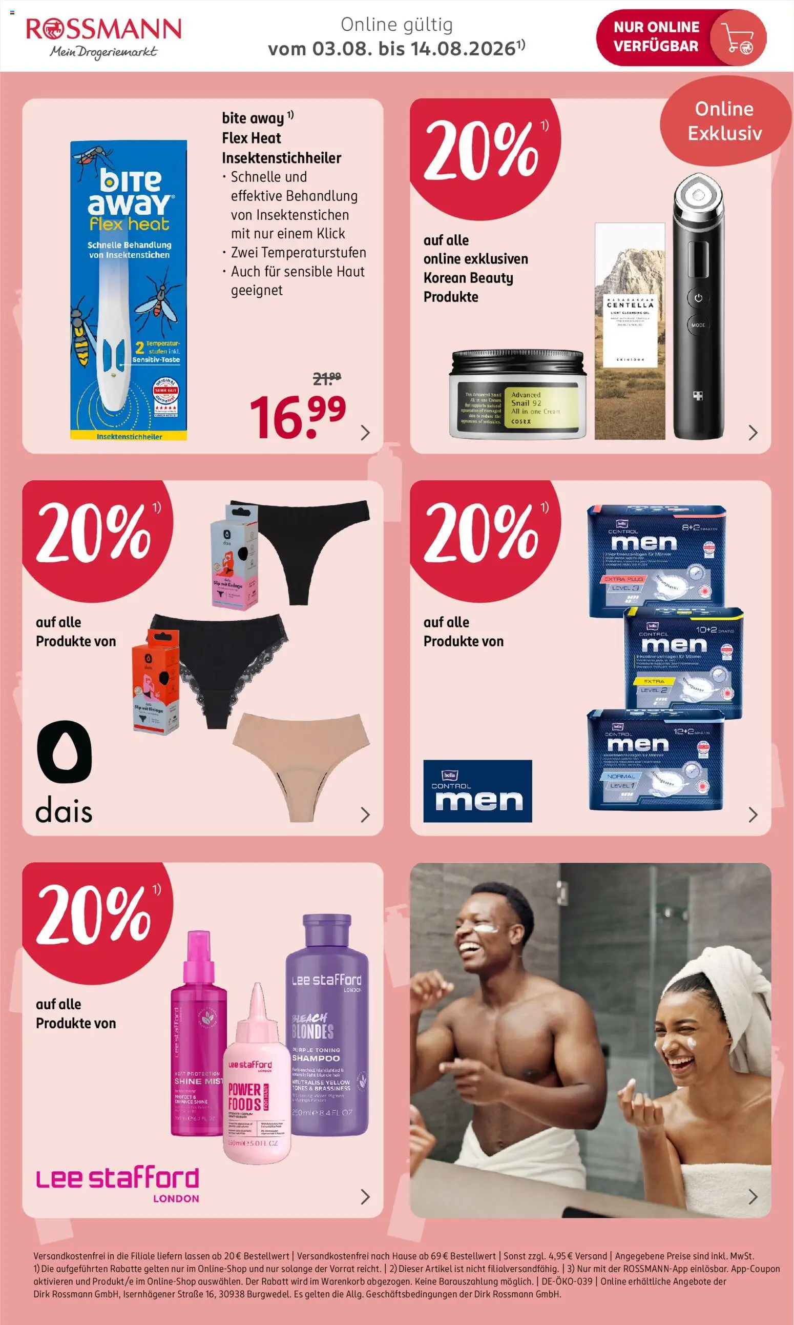 Rossmann Onlineprospekt – gültig ab 03.08.2026 | Seite: 4 | Produkte: Shampoo, Slip, Serum