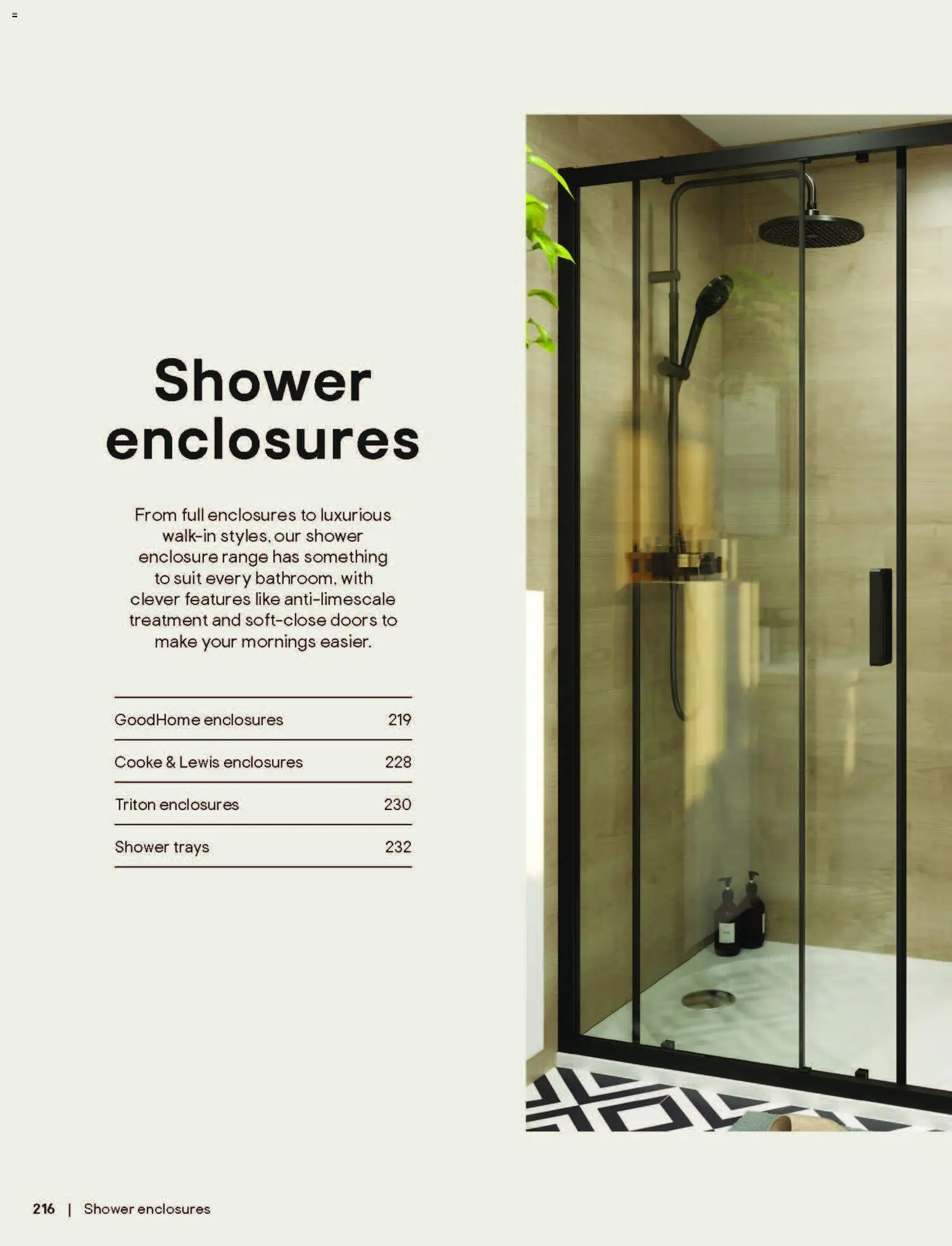 {H1} | Page: 216 | Products: Shower, Doors, Suit