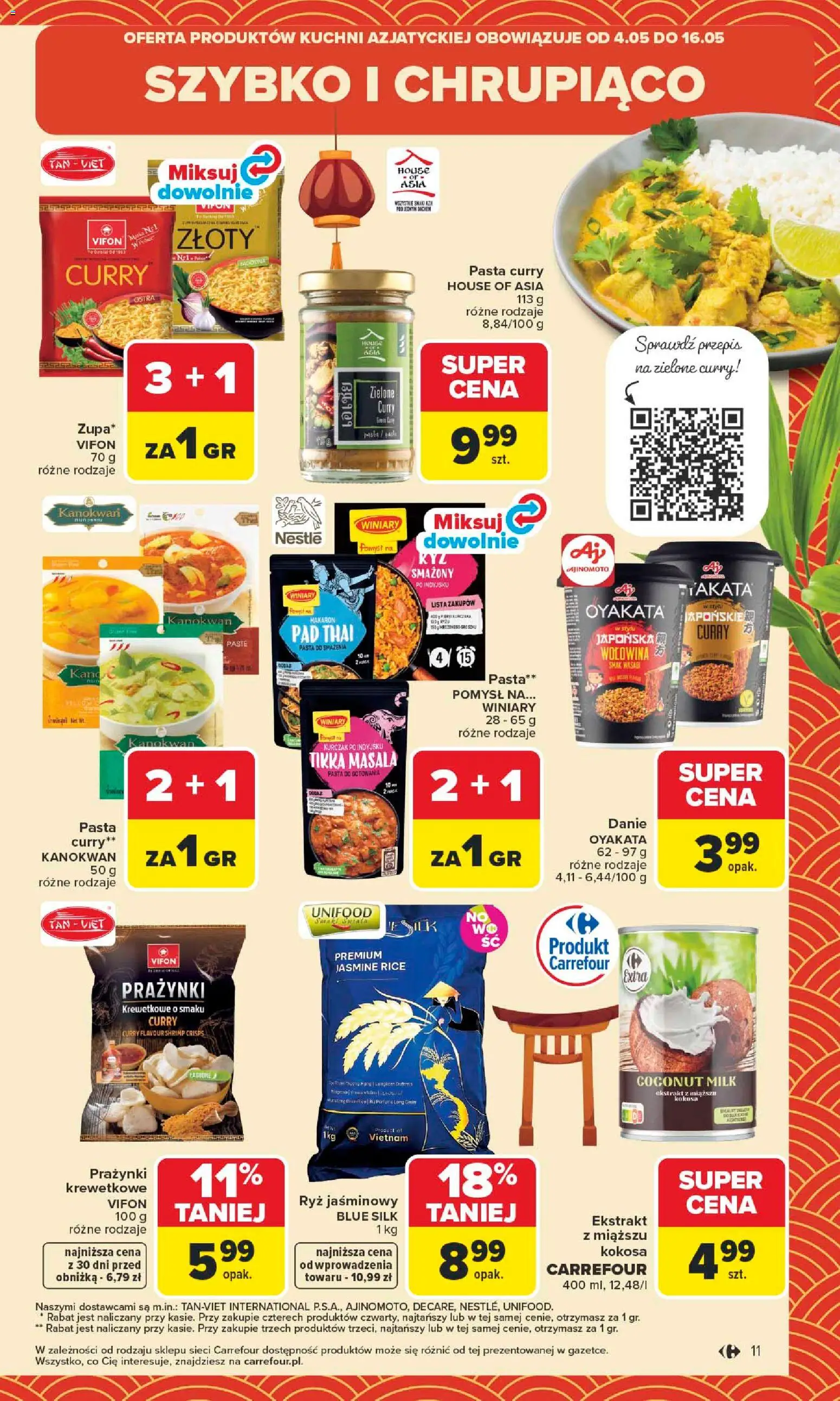 Carrefour gazetka od 04.05.2026 | Strona: 13 | Produkty: Curry, Tikka masala, Vifon, Pasta curry