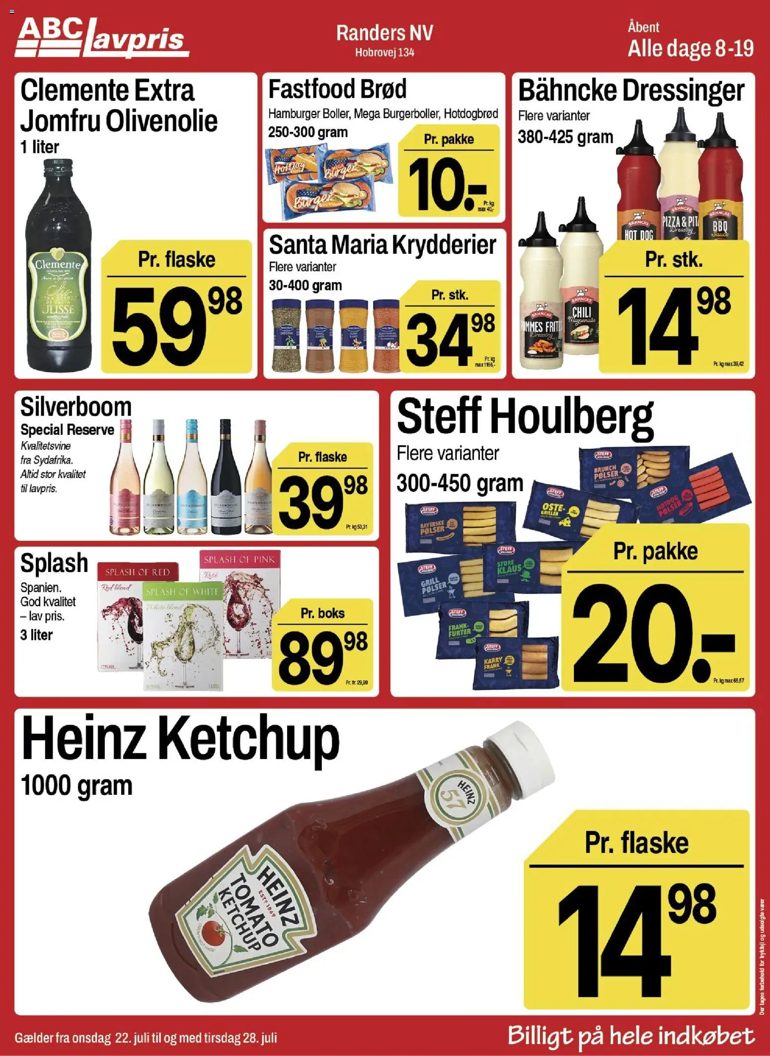 Abc Lavpris tilbudsavis – gyldig fra 22/07/2026 | Side: 3 | Produkter: Karry, Pizza, Ketchup, Olivenolie