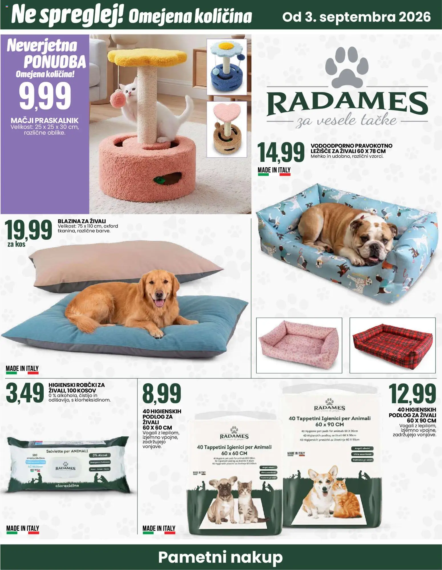 Novi Eurospin katalog ponudbe – veljaven od 03.09.2026 | Stran: 14 | Izdelki: Blazina, Robčki, Kos, Praskalnik