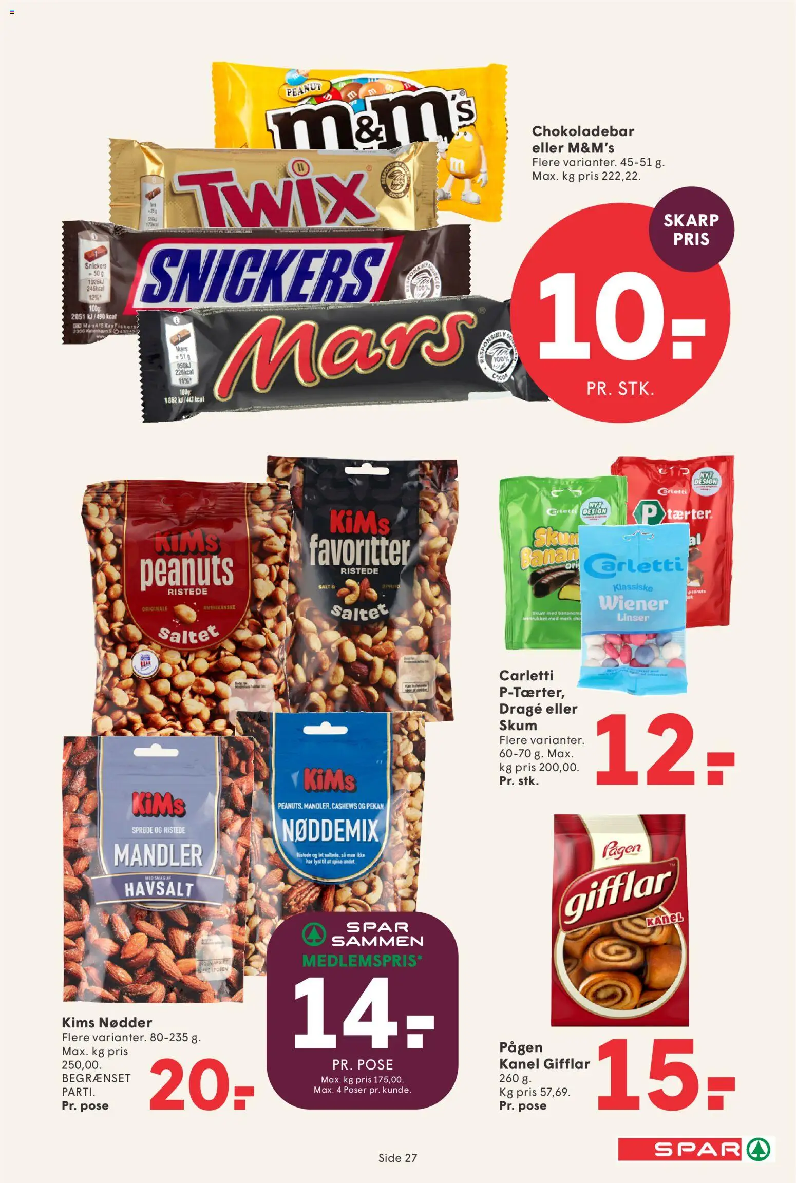 Spar tilbudsavis – gyldig fra 02/10/2026 | Side: 30 | Produkter: Nødder, Peanuts, Mandler, Salt
