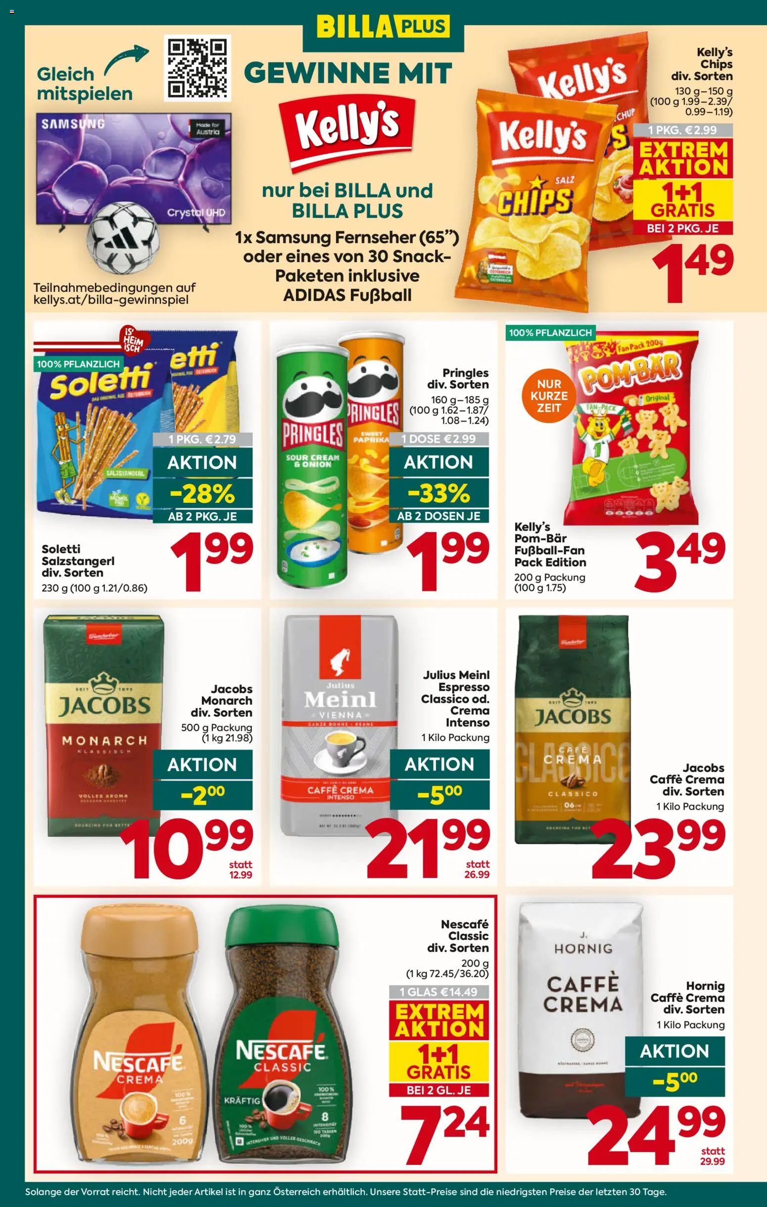 Billa Plus Flugblatt gültig ab 03.06.2026 | Seite: 12 | Produkte: Chips, Fernseher, Samsung