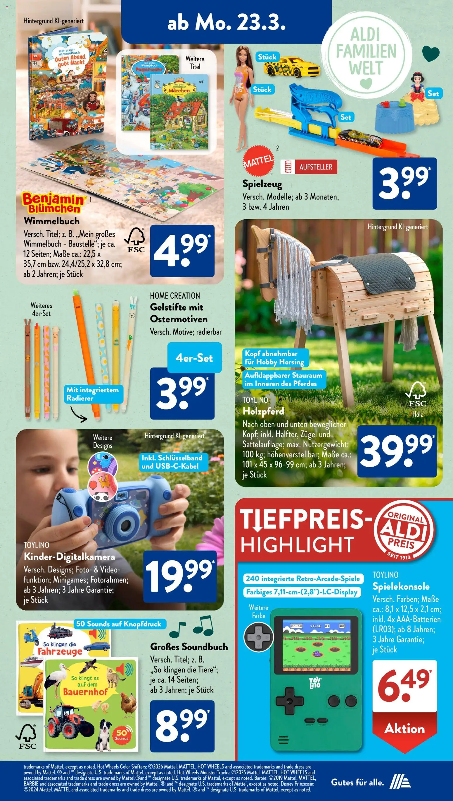 Aldi Süd Prospekt 	 – gültig ab 23.03.2026 | Seite: 20 | Produkte: Monster, Home creation, Video