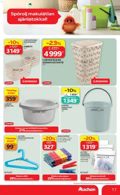 Auchan Drogéria ajánlataink - amely érvényes a következő dátumtól: 04.05.2026 | Oldal: 17 | Termékek: Vállfa, Szennyestartó, Ruháskosár