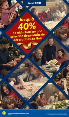 LIDL - Prévisualisation de Jusqu'à 40% de réduction sur une sélection de produits de décorations de Noël, Jusqu'à 40% de réduction sur une sélection de produits de décorations de Noël valide à partir de 29/10/2026 | Page: 50 | Produits: Décorations de Noël