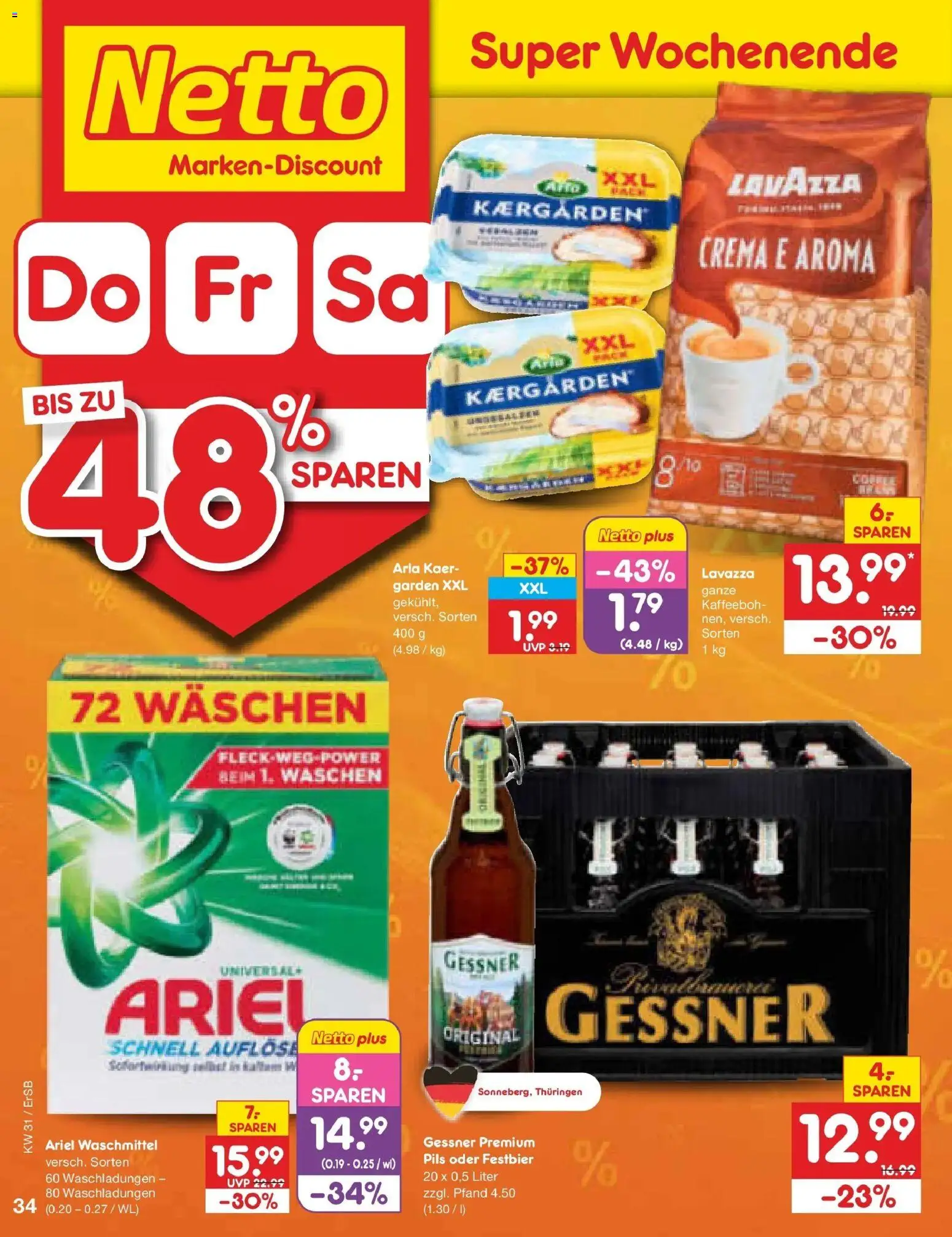 Netto Marken-Discount Prospekt Naumburg – gültig ab 27.07.2026 | Seite: 51 | Produkte: Lavazza, Ariel, Pils, Waschmittel