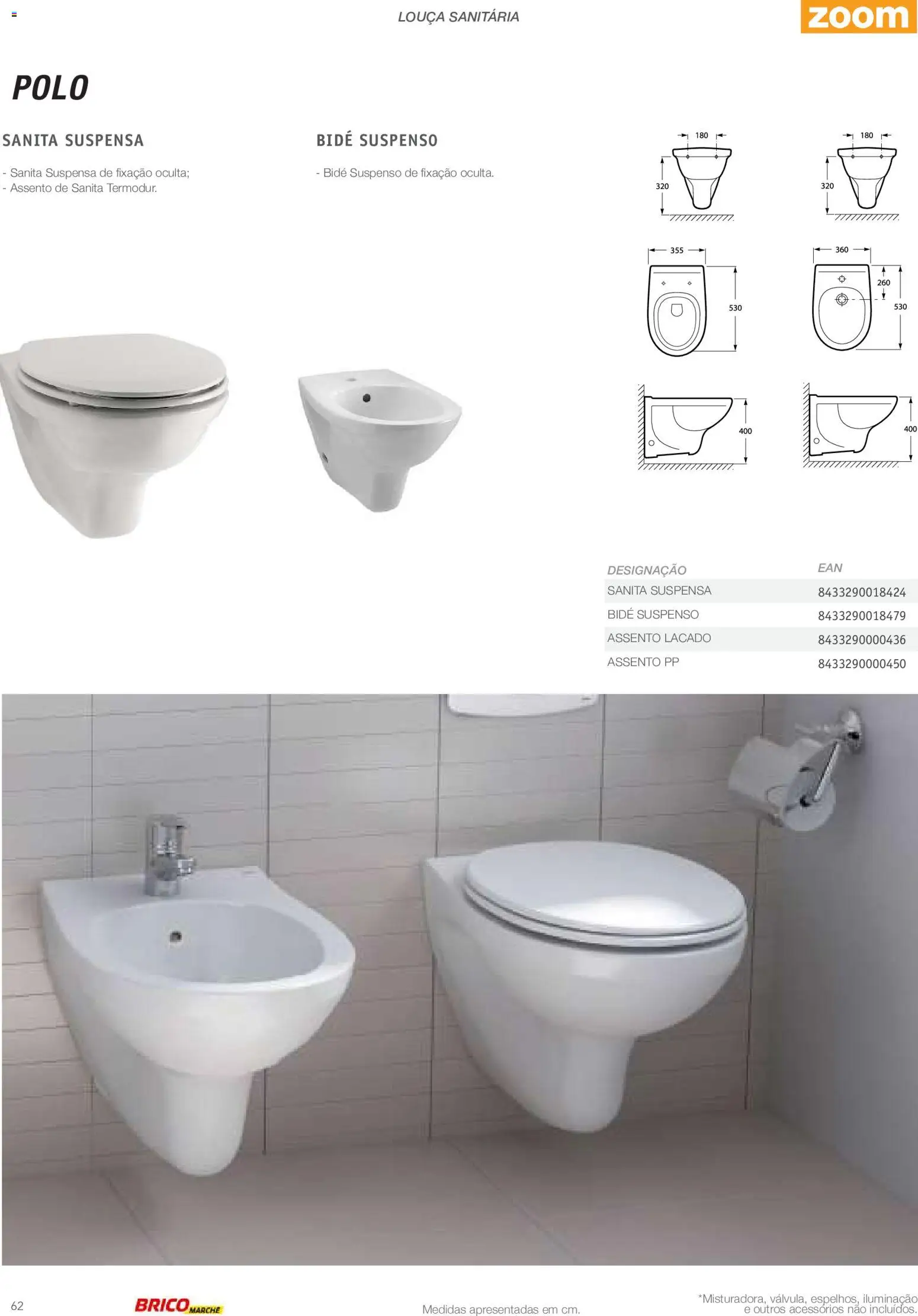 BricoMarché Catálogo de Inspiração Banho │ válido de 15/06/2026 | Página: 62 | Produtos: Louça, Louça sanitária, Iluminação
